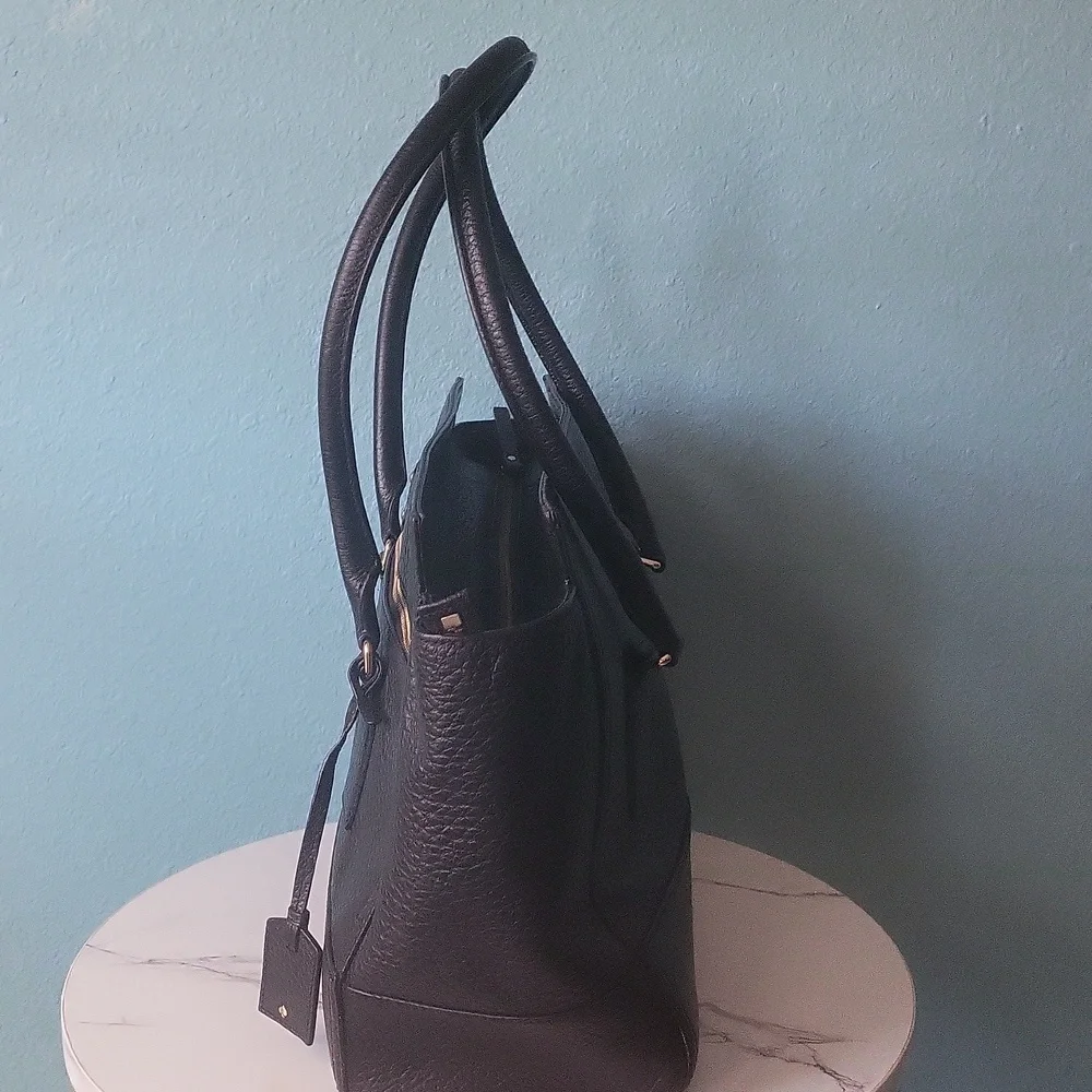 Kate Spade Black Pebbled Leather Southport Avenue Oden Tote Handbag Bag